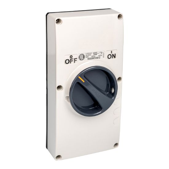 Picture of Switch, 50A, 415V, 3-Pole, 2-Gang, Grey