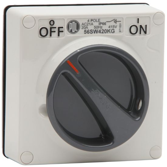 Picture of Switch - KG Series, 20A, 500V, 4-Pole, Grey