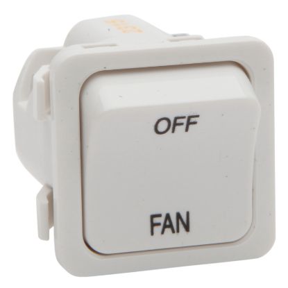 Picture of Switch 600 Series Mechanism - Single-pole - 1-gang - Marked FAN-OFF - 250 V - 20 A / 16 AX - White