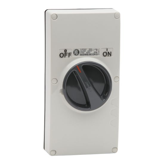 Picture of Switch - Base Mount, 63A, 415V, 3-Pole, 2-Gang, Grey