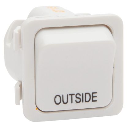Picture of Switch 600 Series Mechanism - Single-pole - 1-gang - Marked OUTSIDE - 250 V - 20 A / 16 AX - White