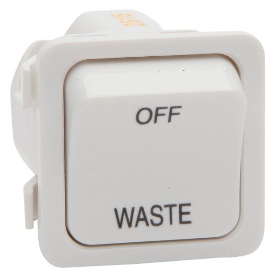 Picture of Switch 600 Series Mechanism - Single-pole - 1-gang - Marked OFF-WASTE - 250 V - 20 A / 16 AX - White