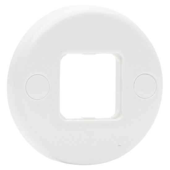 Picture of 1 Aperture Round Surface Switch Plate; 56mm dia., White