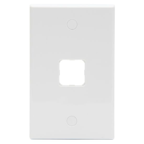 Picture of 1 Aperture Grid Switch Plate; Vertical/Horizontal Mount, White