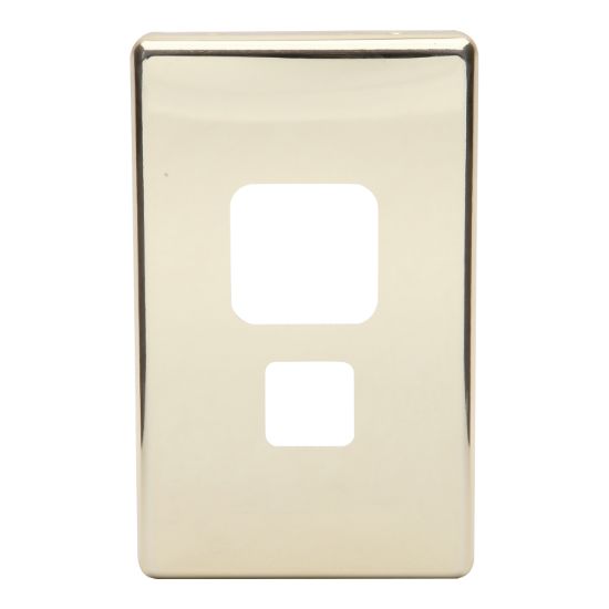 Picture of Socket Cover Plate For Horizontal Single Switch Socket, Polished Brass
