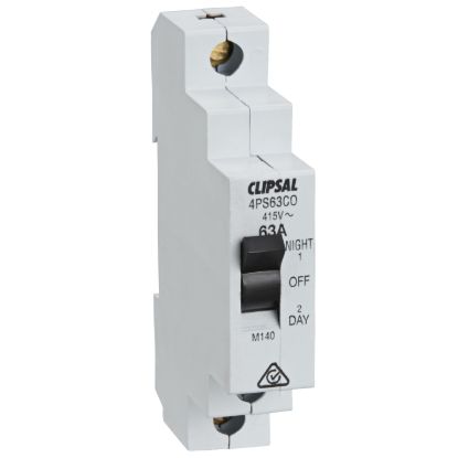 Picture of Change over switch, Clipsal - Max 4, 1P 63 A 415 V Night off day