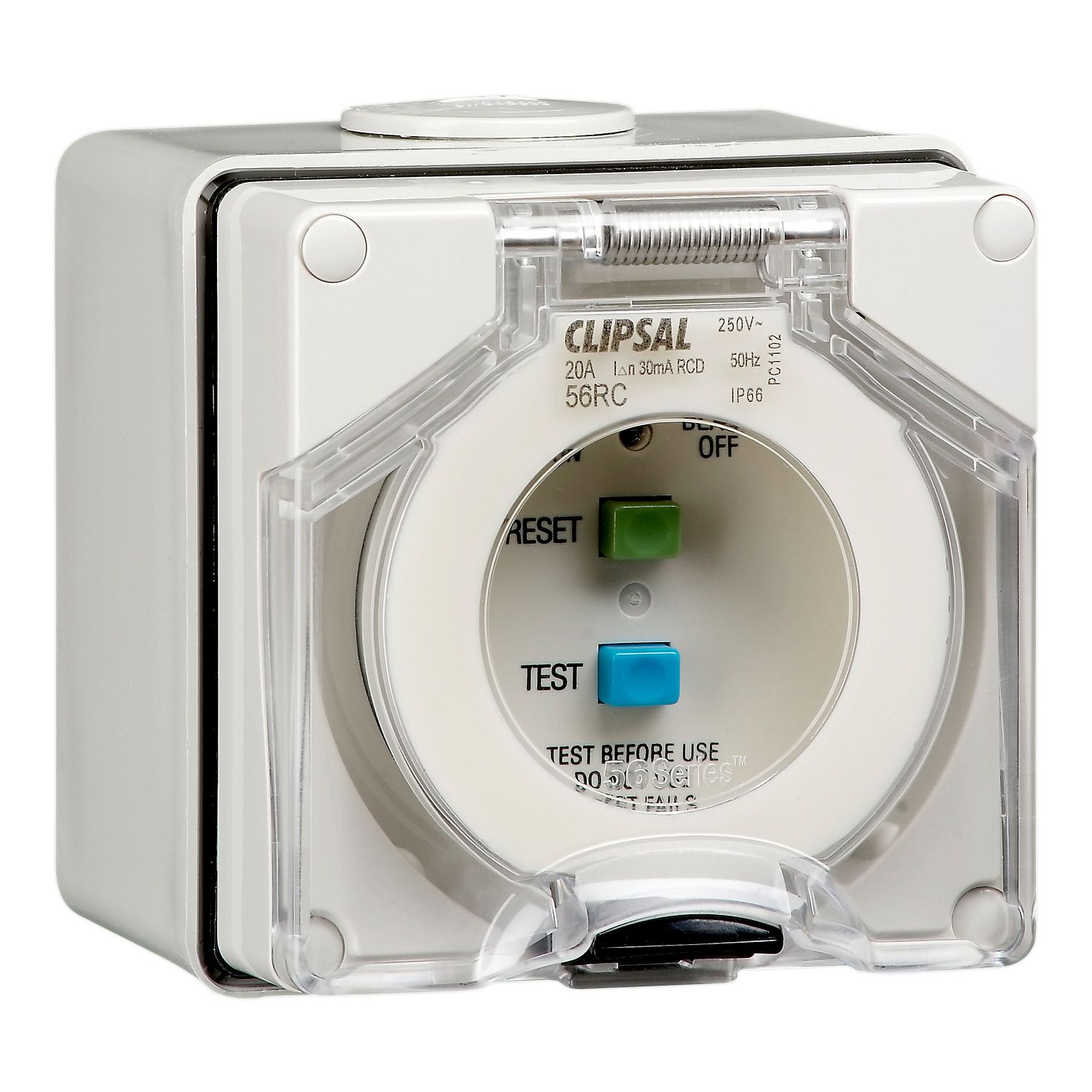 Picture of Residual Current Circuit Breaker, Clipsal - 56 Series, 2 Pole, 20A