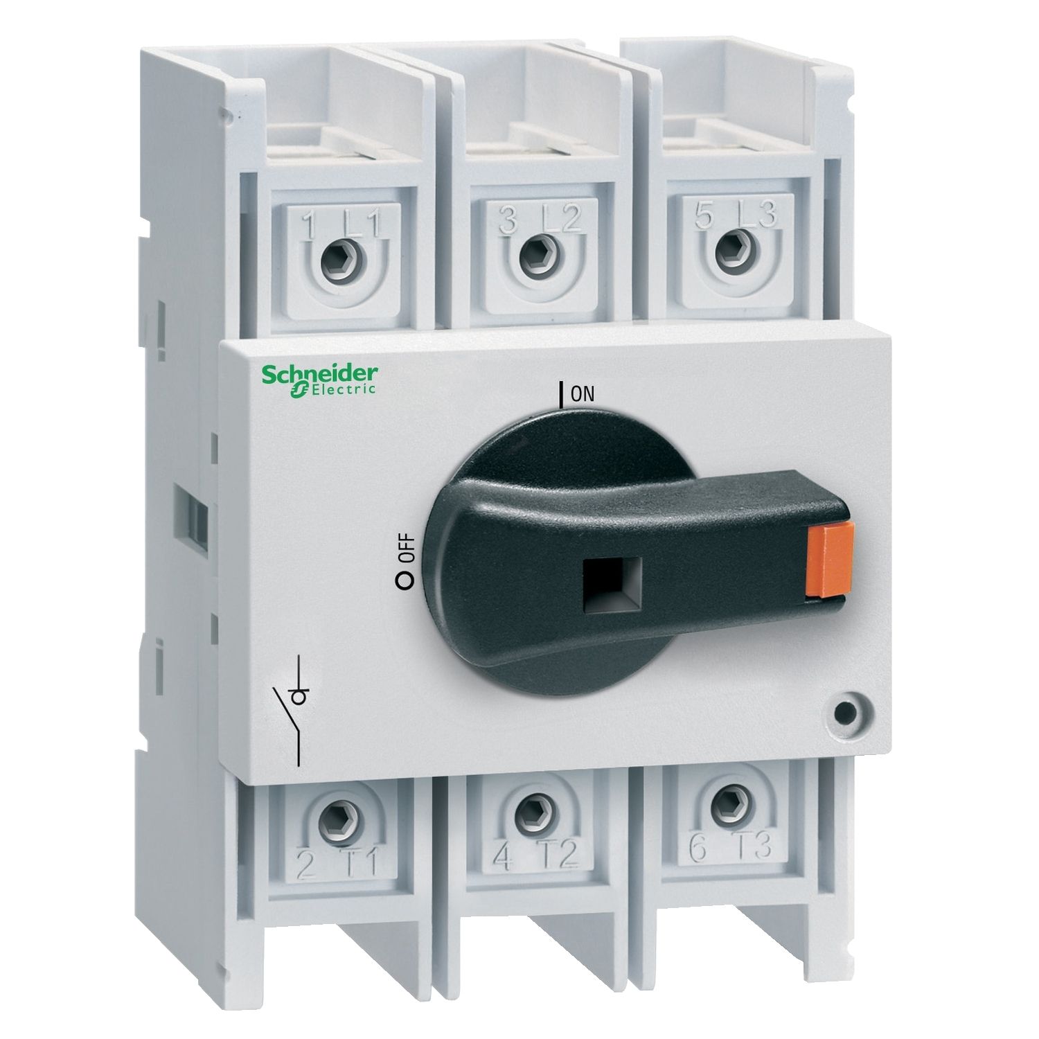 Picture of Disconnect switch, TeSys VLS, body switch, 125A, 60HP at 480VAC, UL98, three phase, 50kA SCCR, size 2,  DIN rail mount