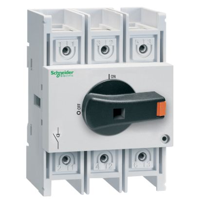 Picture of Disconnect switch, TeSys VLS, body switch, 125A, 60HP at 480VAC, UL98, three phase, 50kA SCCR, size 2,  DIN rail mount