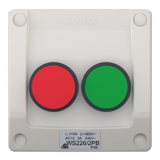 Picture of Switch, Weathershield, Push Button, 2-Gang, 3A, 240VAC, IP66