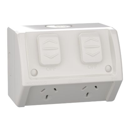Picture of Socket, Weathershield, Twin, 15A, 250VAC, IP54