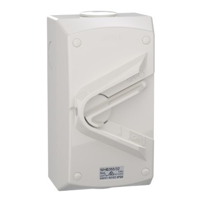 Picture of Switch, Weathershield, 1-Gang, 32mm Entry, 3 Pole, 55A, 440VAC, IP66