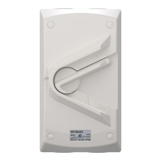 Picture of Switch, Weathershield, 1-Gang, 4 Pole, 40A, 500VAC, IP66
