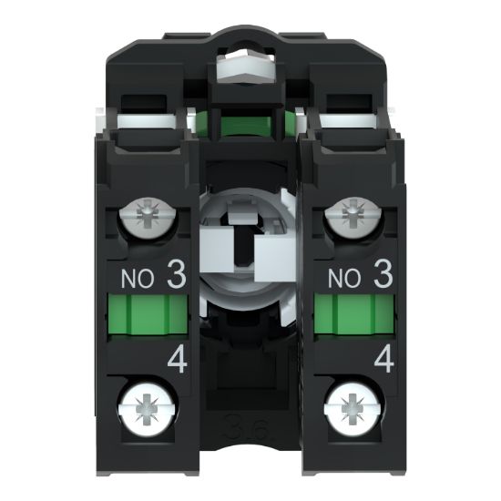 Picture of Selector switch, Harmony XB5, plastic, black, 22mm, 3 positions, stay put, 2 NO