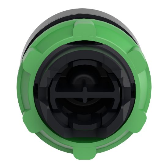 Picture of Push button head, Harmony XB5, plastic, flush, green, 22mm, spring return, marked START