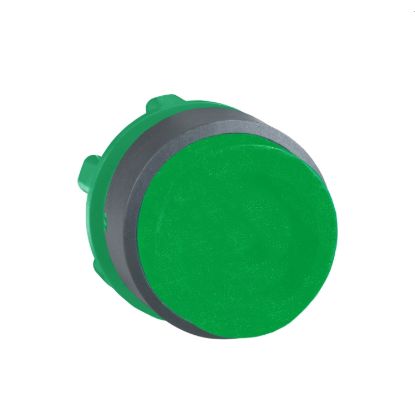 Picture of green projecting pushbutton head Ø22 push-push unmarked