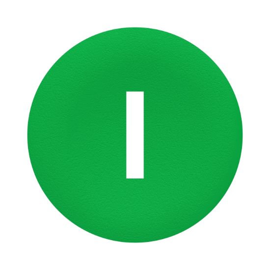 Picture of Cap for multiple-headed push button, Harmony XB4, wireless, plastic, green, 22mm, white marked I