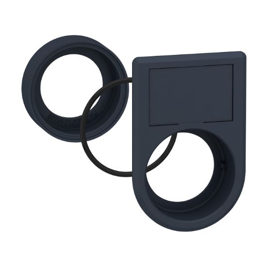 Picture of Flush mounting kit, Harmony XB5, Ø30 for selector switches and illuminated push buttons Ø22, plastic, 2-line legend