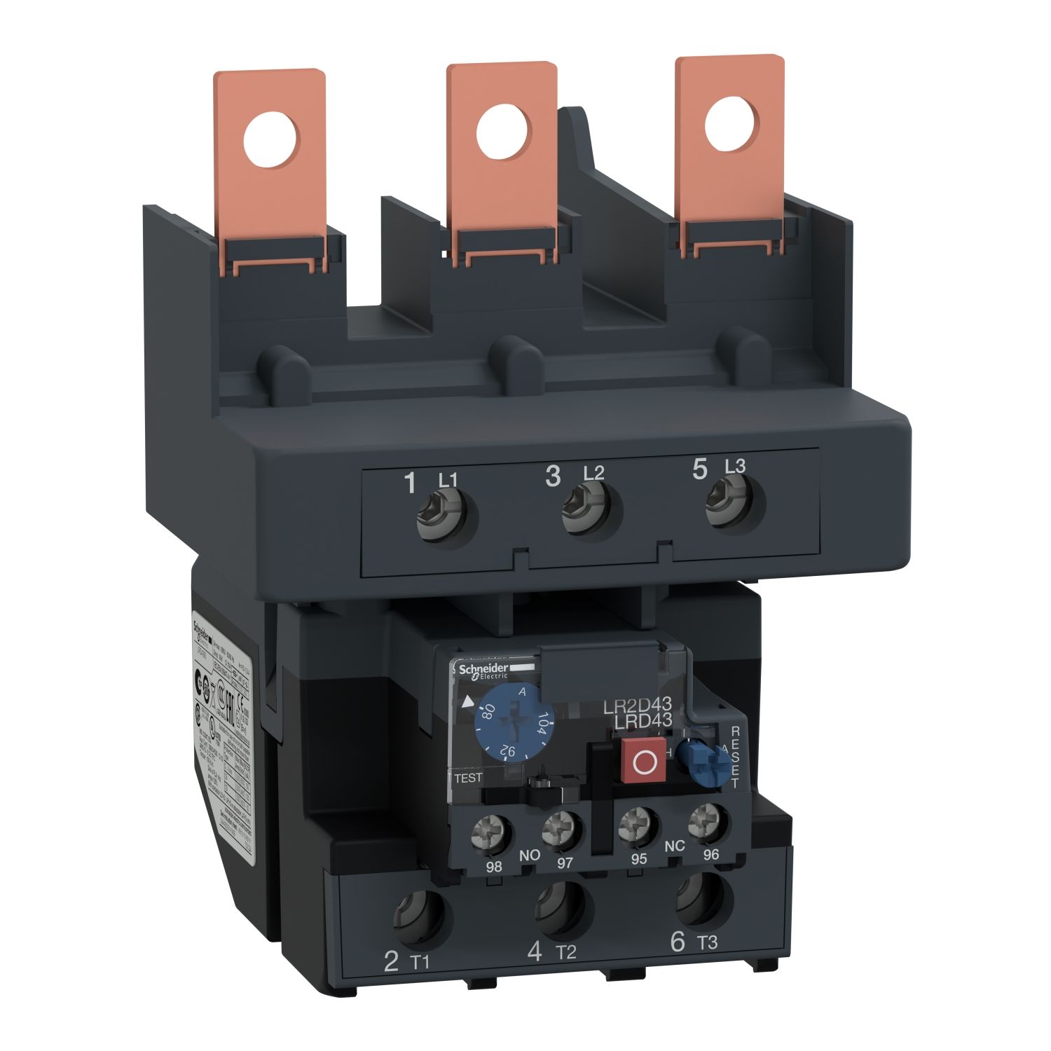 Picture of Thermal Overload Relays, TeSys LR.D, TeSys Deca, 80...104A, class 10A, lug clamps
