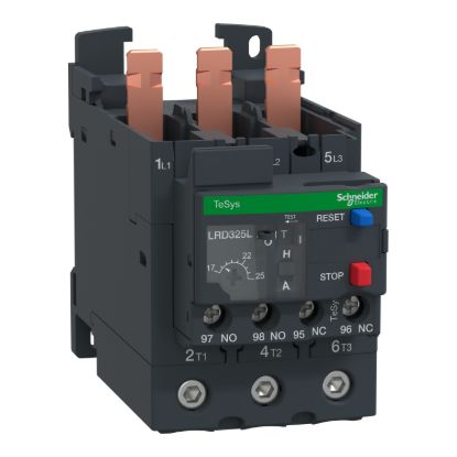 Picture of Thermal overload relay, TeSys Deca, 690VAC, 17 to 25A, 1NO+1NC, class 20, for D40A to D65A, EverLink BTR screw