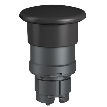 Picture of Wireless and batteryless transmitter, Harmony XB5R, 40 mm, Black Mushroom Head pushbutton, spring return