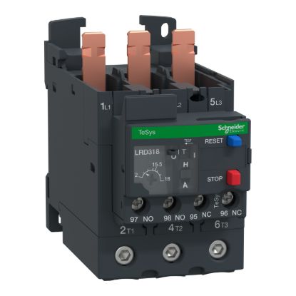 Picture of Thermal overload relay, TeSys LR.D, TeSys Deca, 690VAC, 12 to 18A, 1NO+1NC, class 10A, EverLink BTR screw connectors