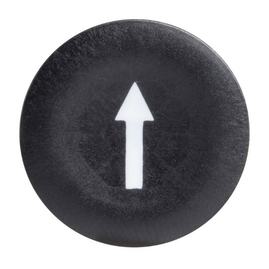 Picture of Push button cap, Harmony XB4, for 22mm push button, plastic, black, marked DOWN ARROW