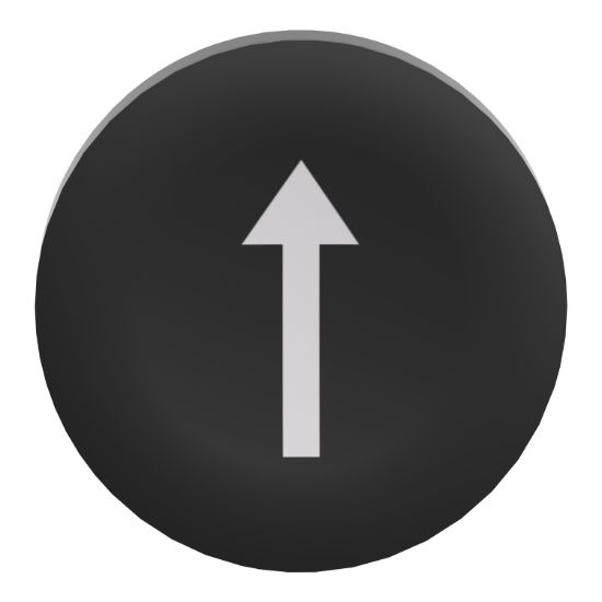 Picture of Push button cap, Harmony XB4, for 22mm push button, plastic, black, marked DOWN ARROW