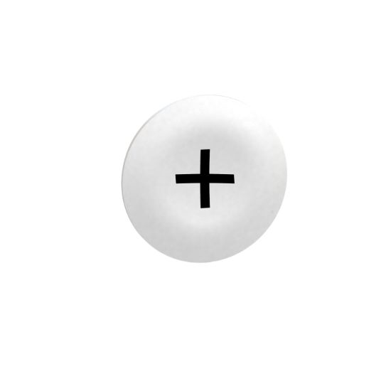 Picture of white cap marked + for rectangular multiple-headed pushbutton 22mm