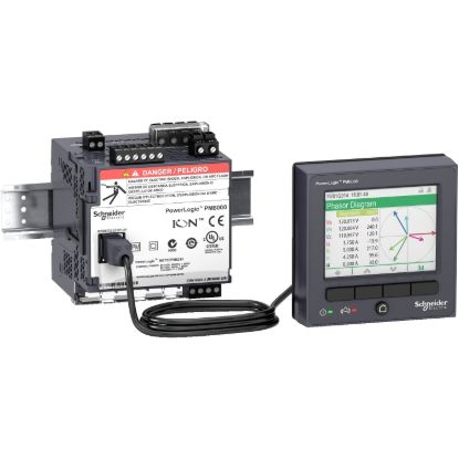 Picture of Power quality meter, PowerLogic PM8000, Standard, transducer and remote display, 512 MB, 256 s/c