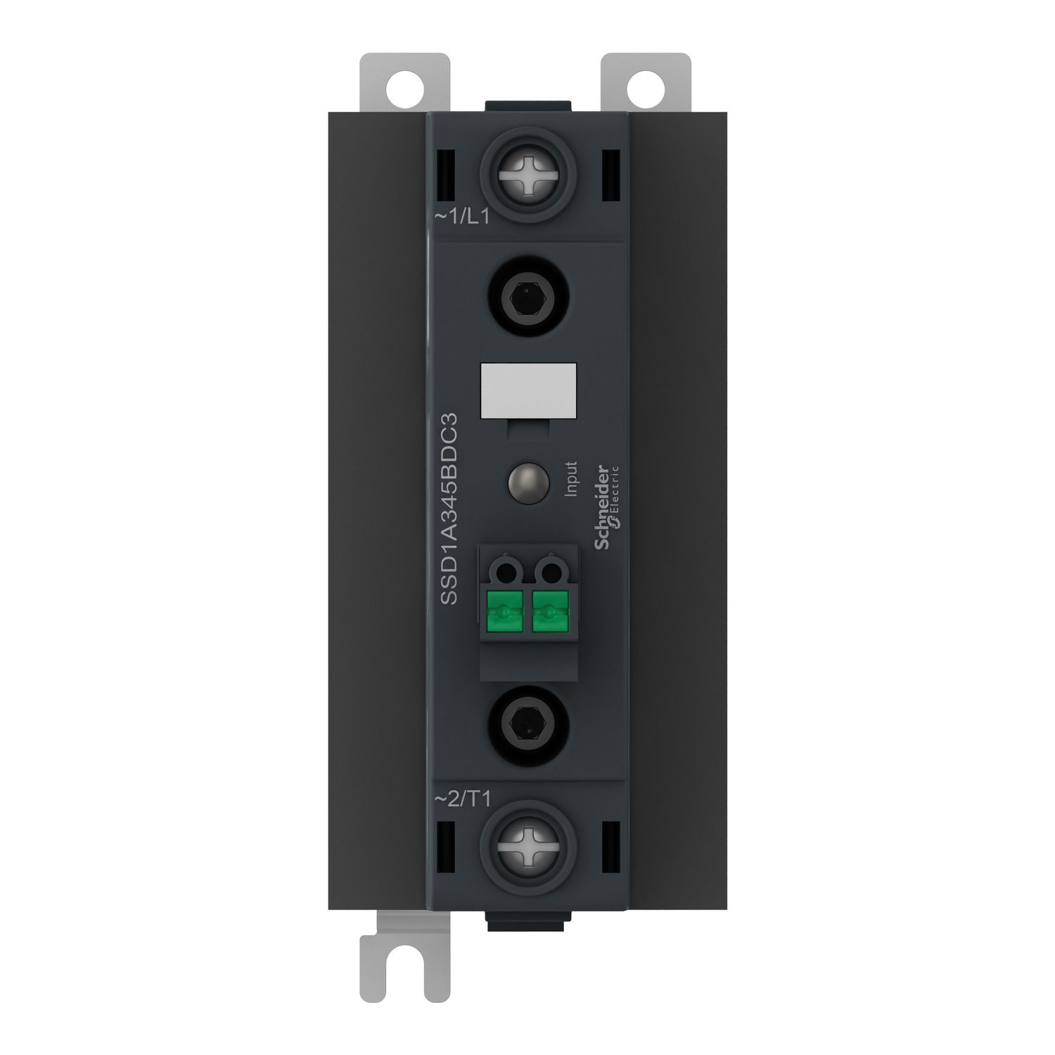 Picture of DIN rail mount, Harmony Solid State Relays, 60A, zeroVoltage switching, contactor configuration spring input, input 4 to 32V DC, output 48 to 600V AC