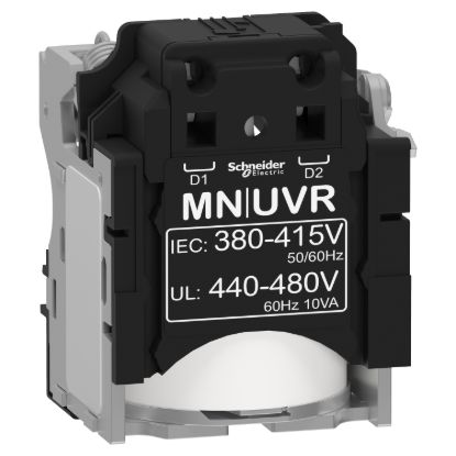 Picture of Undervoltage release MN, ComPacT NSX, 380/415VAC 50/60Hz, 440/480VAC 60Hz, screwless spring terminal connections