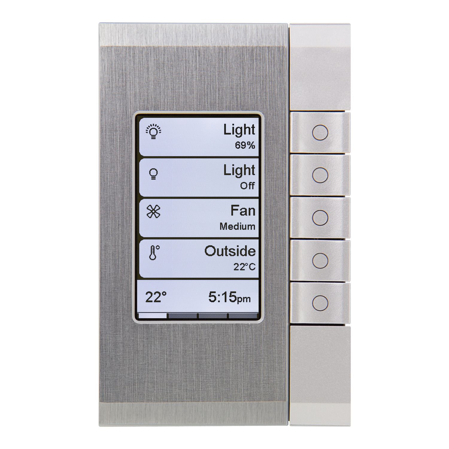 Picture of Wall Plate, C-Bus eDLT, Saturn, Enhanced Dynamic Labelling Technology, 5 Key Grid