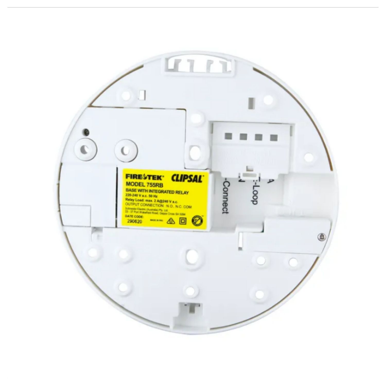 Picture of Smoke Alarm Surface Mounting Base, Clipsal - Smoke Alarms, 220-240 V a.c. Mains Power, Remote Test/Hush Function