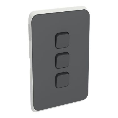 Picture of Switch Plate Skin, Clipsal Iconic, 3 Gang, Horizontal/Vertical Mount