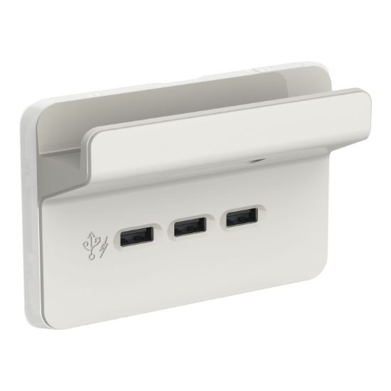 Picture of USB Charging Station Skin with Shelf, Clipsal Iconic, 3 Gang, Horizontal Mount