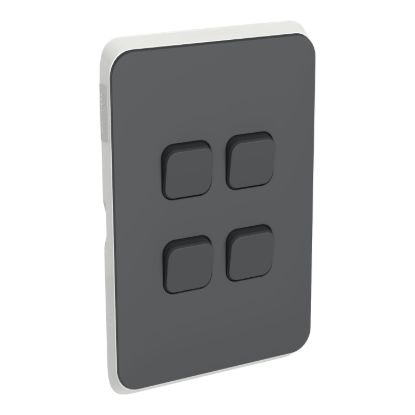 Picture of Switch Plate Skin, Clipsal Iconic, 4 Gang, Horizontal/Vertical Mount