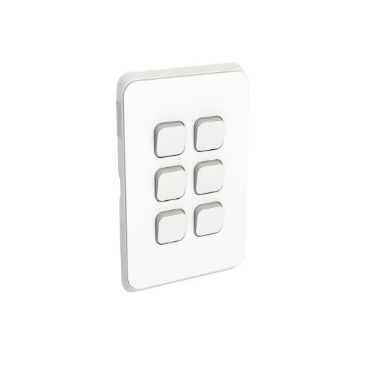 Picture of Switch Plate Skin, Clipsal Iconic, 6 Gang, Horizontal/Vertical Mount
