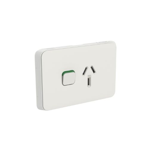 Picture of Single Power Point Skin, Clipsal Iconic, Horizontal Mount, 250V, 20A, Clip-On