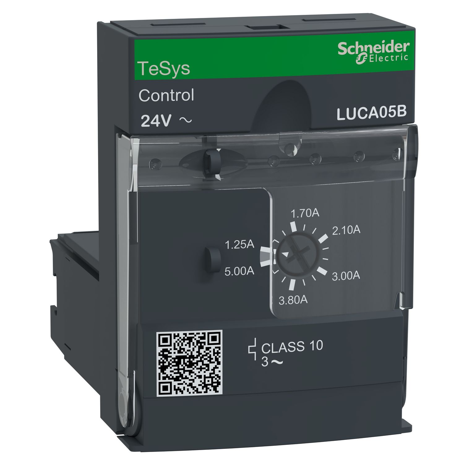 Picture of Standard control unit, TeSys Ultra, 3P, 1.25 to 5A, 690VAC, thermal magnetic protection, class 10, 24VAC coil