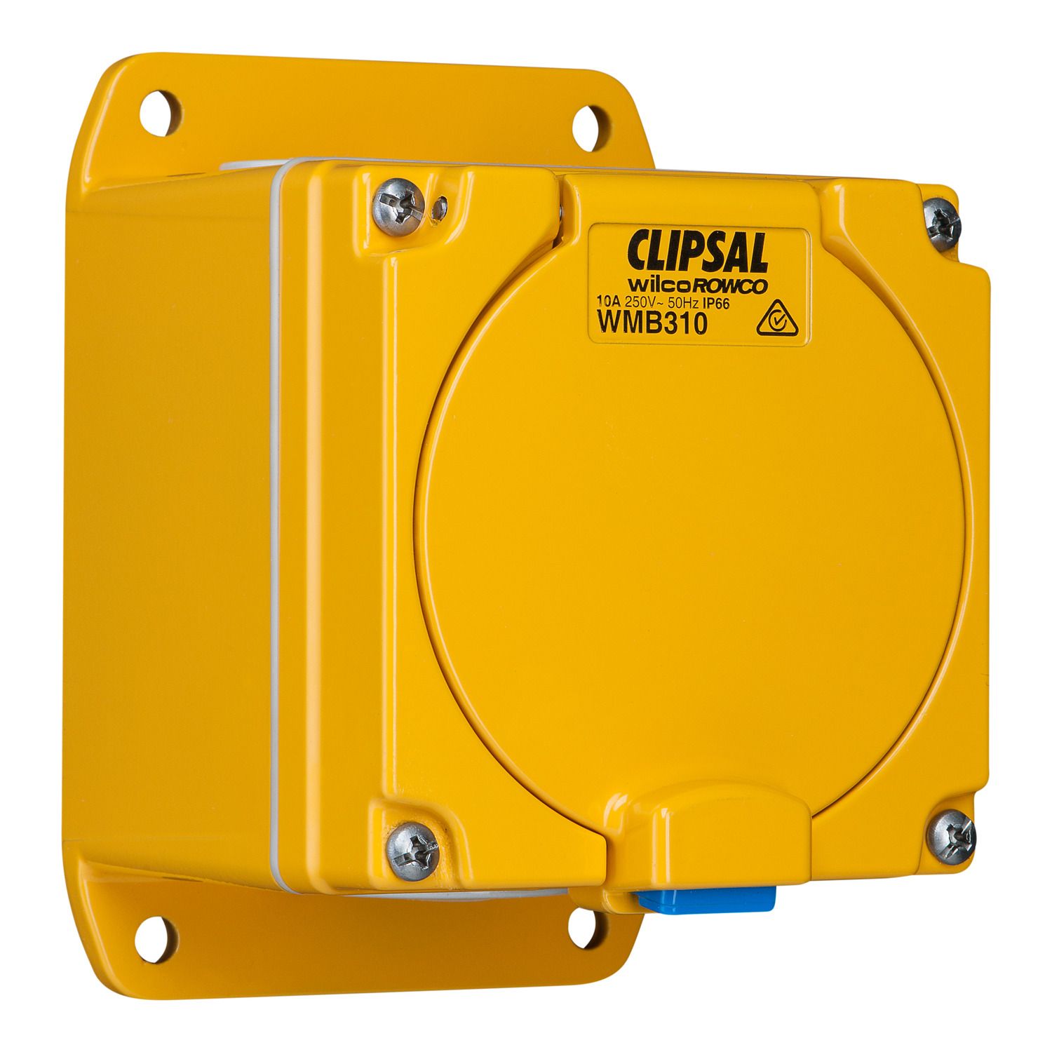 Picture of Socket Outlet, Metal Clad, 1 Gang, 250V, 3 Flat, Cast Aluminium Material