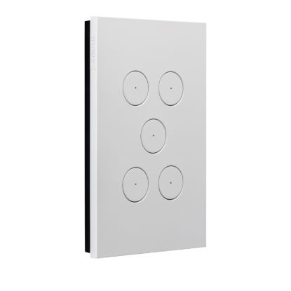 Picture of Push Button Switch, Saturn Zen, LED, 5 Gang, 250V, 16AX/20A