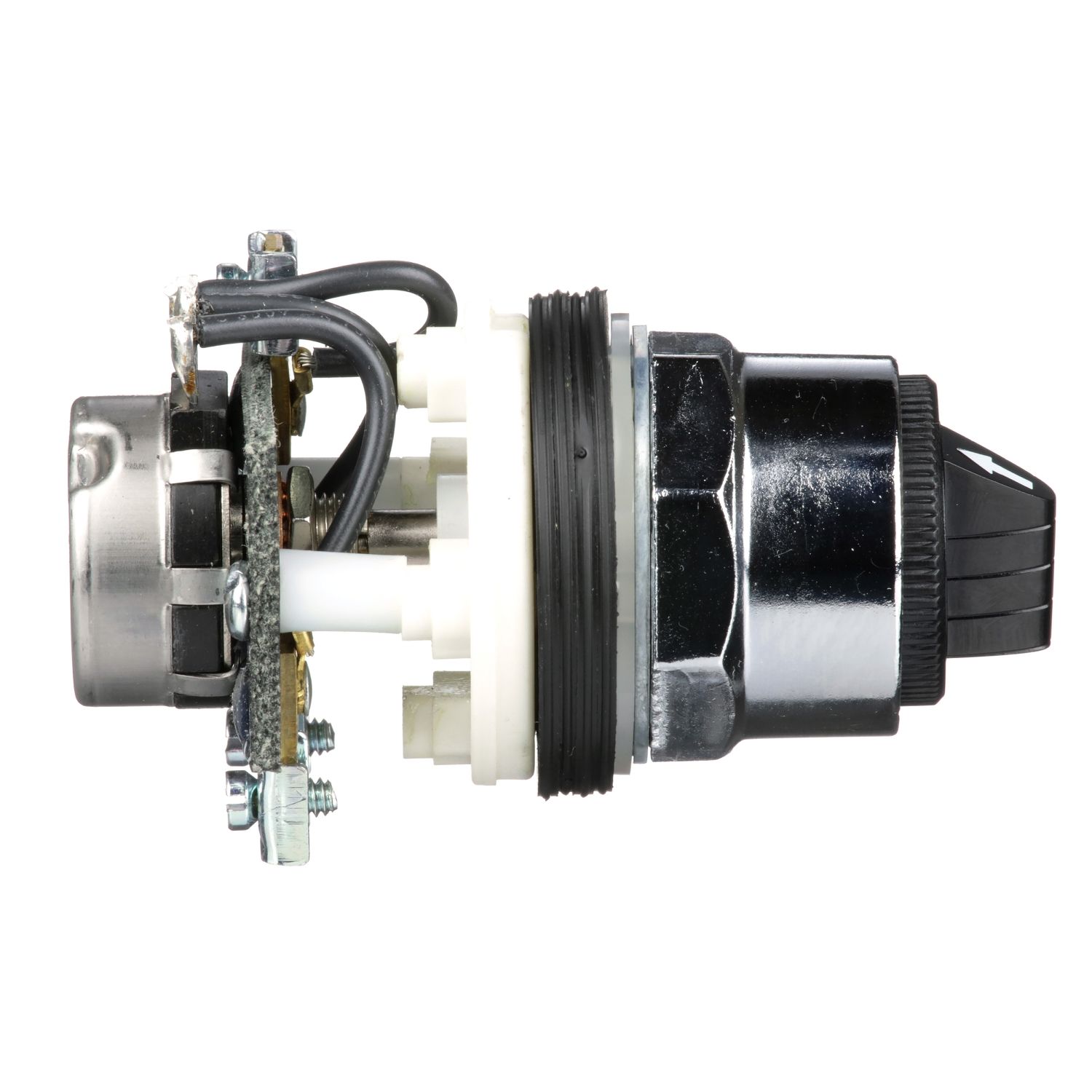 Picture of Potentiometer, Harmony 9001K, metal, black, 30mm, 10kOhm