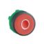 Picture of Head for non illuminated push button, Harmony XB5, plastic, flush, red, 22mm, spring return, marked O