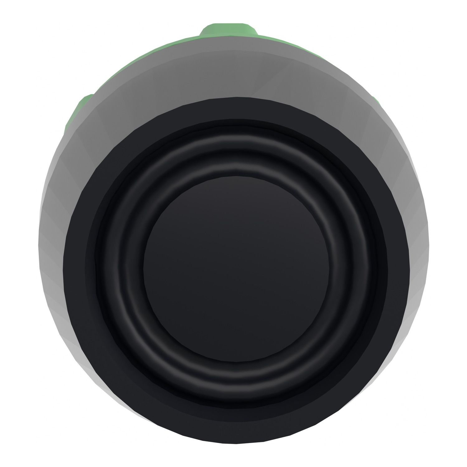 Picture of Push button head, Harmony XB5, plastic, flush, black, 22mm, spring return, coloured boot, unmarked