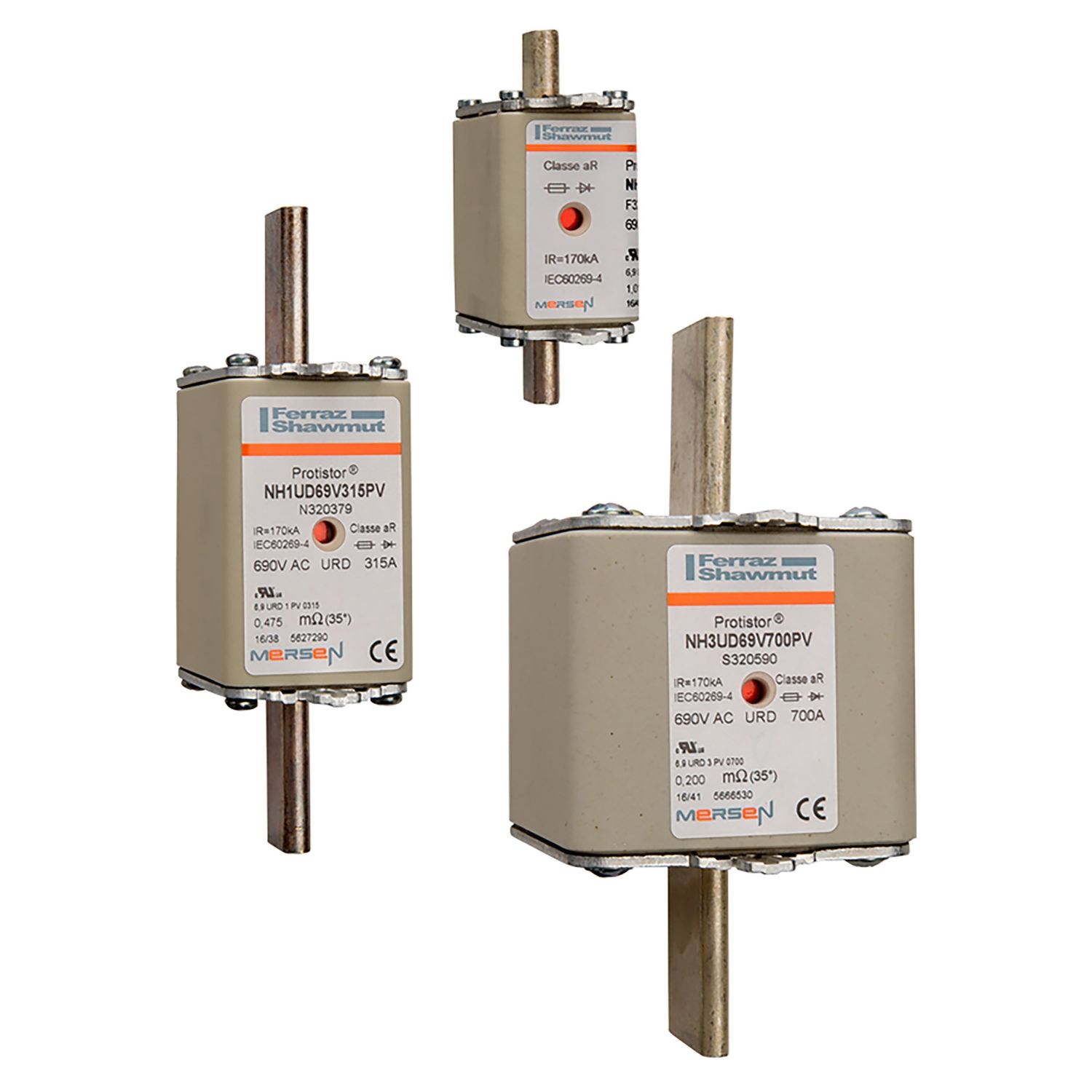 Picture of Fuse link blades, Altistart 48, DIN 00, aR, 690V AC