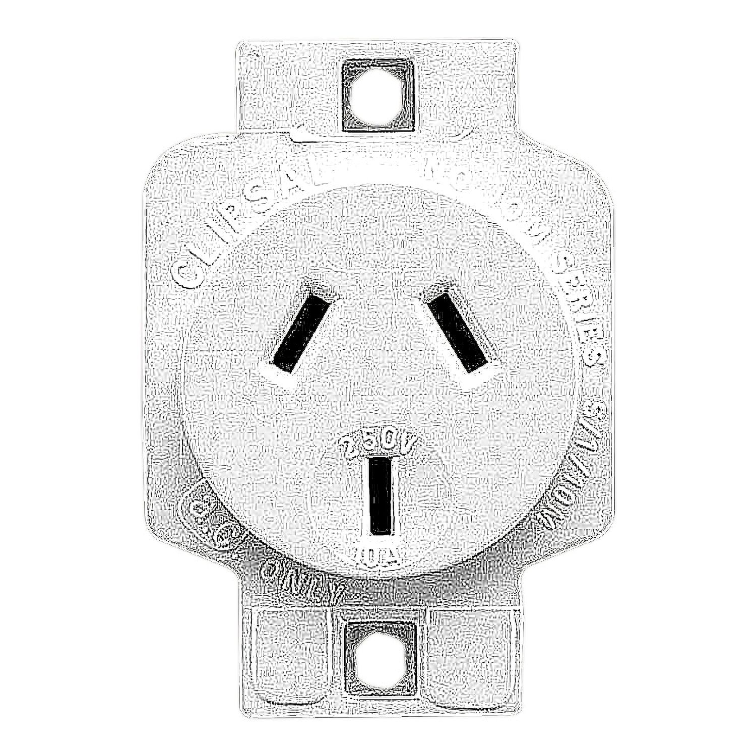 Picture of Automatic Single Socket Outlet Mechanism, Standard Series, 250VAC, 10A, 2 Pole, Less Bracket