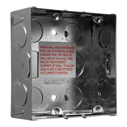 Picture of Wall Box, Clipsal - Mounting Accessories, Metal, 2 Gang