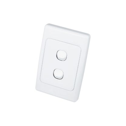 Picture of Flush Switch, 2000 Series, 2 Gang, 250VAC, 10A, Weatherproof, Vertical
