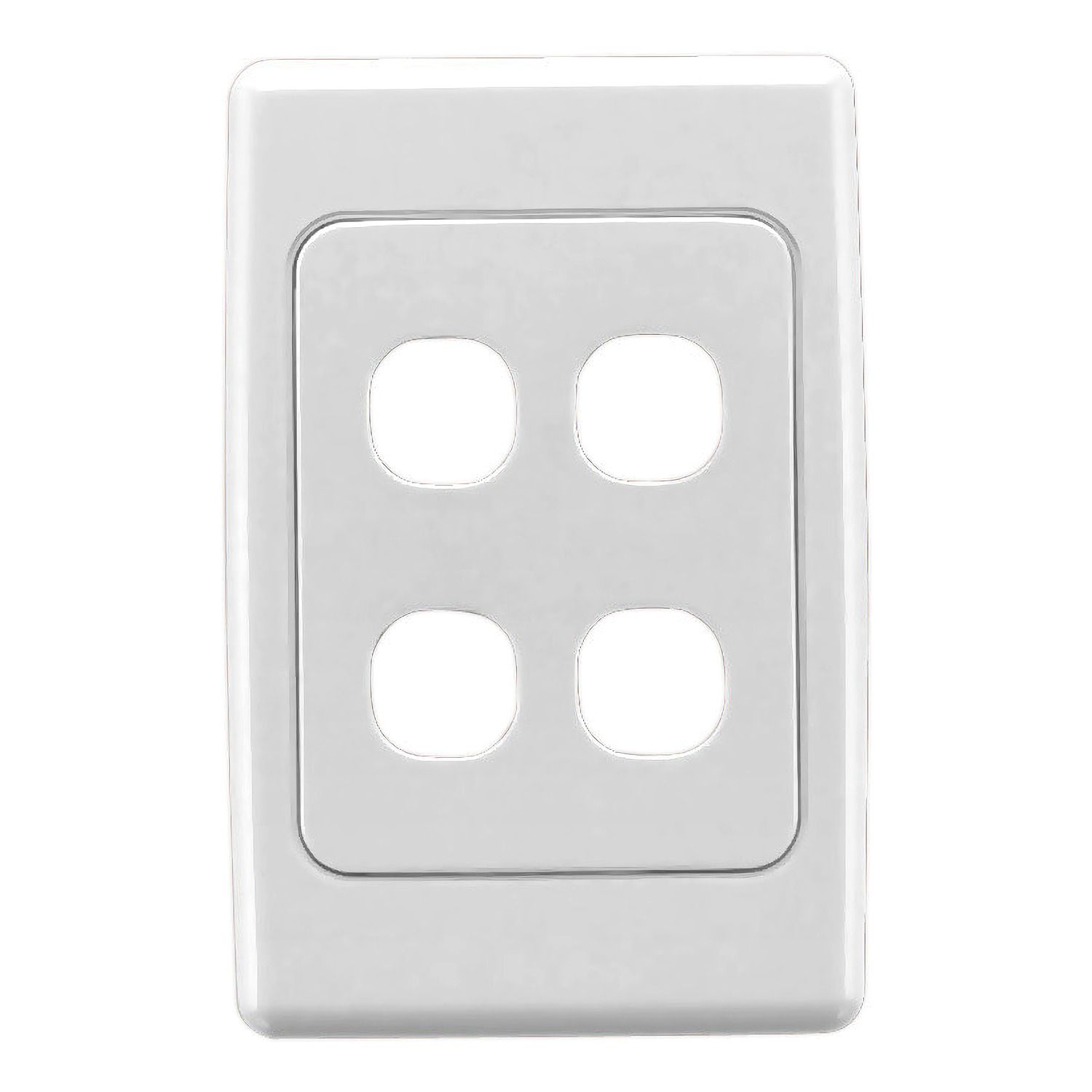 Picture of Flush Surround and Grid Plate, 2000 Series, 4 Gang, Vertical/Horizontal Mount, Standard Size